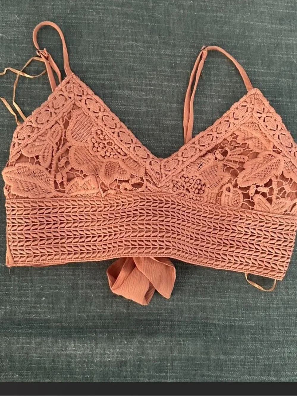 Aeropostale Crochet Lace Bralette - Rust